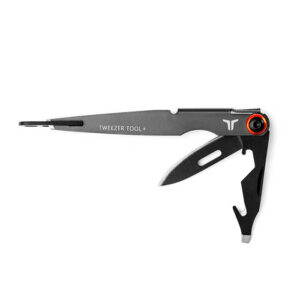 True Utility TWEEZER TOOL+ 7-in-1 Multi-Tool Keychain - 420 Stainless Steel with Drop-Point Blade (TRU-MTL-1008)