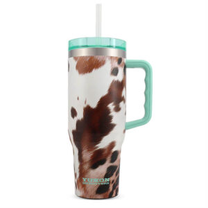 Yukon Outfitters 40oz Fit Forty Tumbler - Cow Print BPA Free Double Wall Tumbler (YH40BB4)