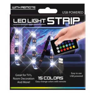 GE Color Changing LED Strip Lights with Remote - 3FT USB Powered 15 Colors (GE550)