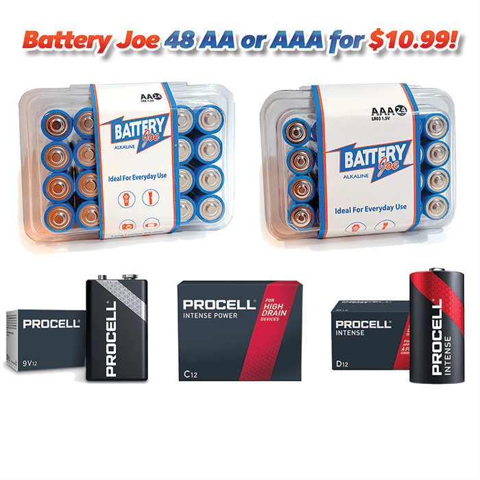 Alkaline Batteries available at Battery Joe