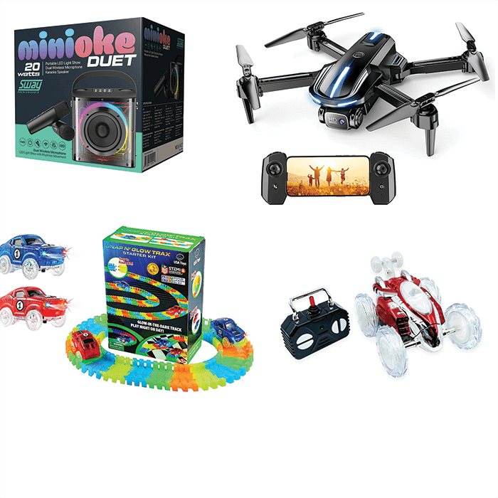 Toys and Drones available at Battery Joe