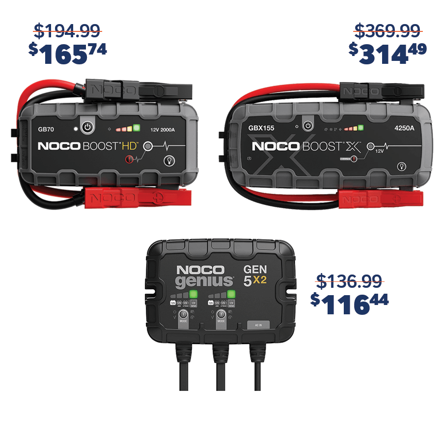 NOCO special discounts at Battery Joe