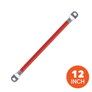 6 Gauge Golf Cart Battery Cables 12" Long Drive - 100% Copper, 5/16" Lug-to-Lug, Red (205603-2100-002)