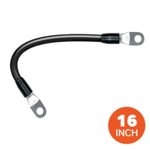 4 Gauge Golf Cart Battery Cables 16" Long Drive Best Cable Series - 100% Copper, 5/16" MAX Lugs, Heat-Shrink (205762-2100-002)