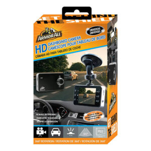 Armor All HD 1080P Dash Camera with Suction Mount, Motion Detection, Night Vision & 2.4" LCD (ADC2-1003-BLK)