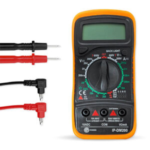 IP Power DM200 Digital Multimeter with Backlight LCD, Data Hold and Protective Casing (DM200)