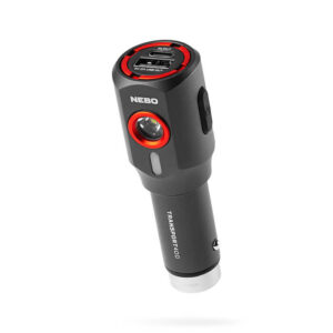 NEBO Transport 400 2-in-1 Car Charger & Flashlight - 400 Lumens, USB-A/USB-C, Magnetic Clip, Glass Breaker (NEB-POC-1006)