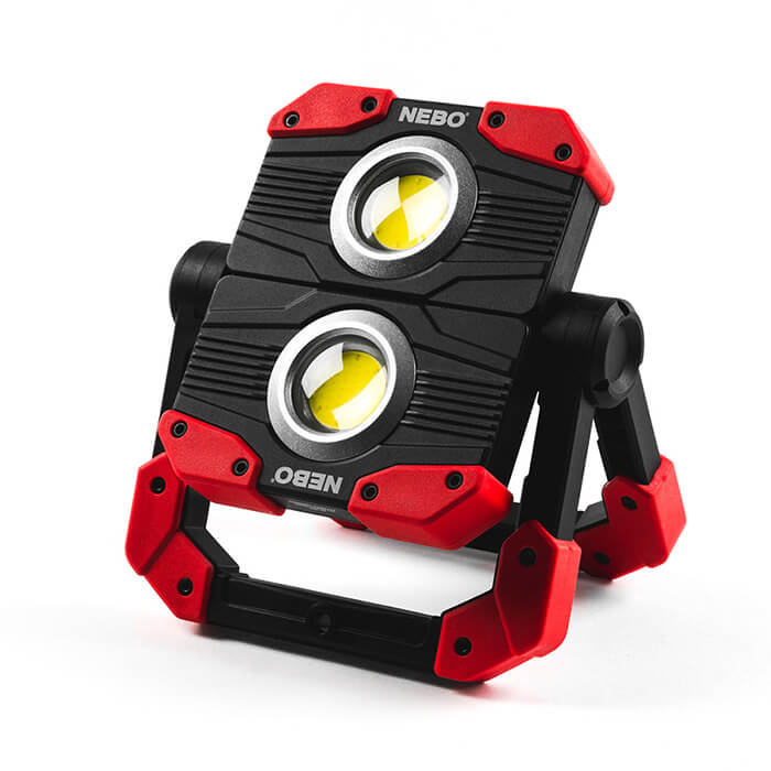 NEBO OMNI 2K 2000 Lumen Rechargeable Work Light with Rotating COB Panels, Magnetic Handles, Power Bank (NEB-WLT-0015)