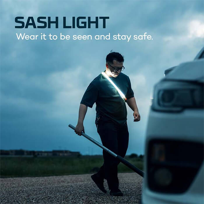 NEBO Bando 1K 1000 Lumen Rechargeable Automotive Work Light with Flexible COB LED Band, Magnetic Bases (NEB-WLT-0034)