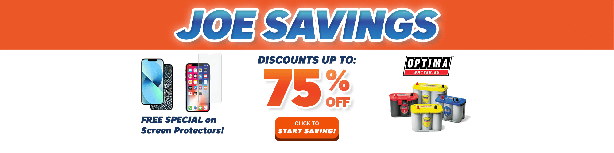 Discount Savings at Battery Joe - Save up to 75% In-Store and Online in 2026