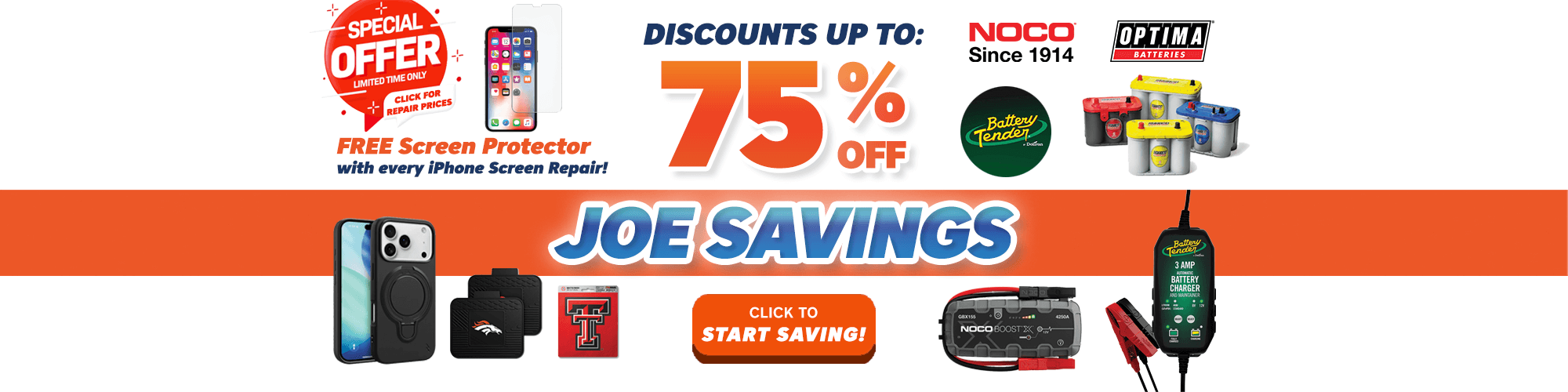 Discount Savings at Battery Joe - Save up to 75% In-Store and Online in 2026