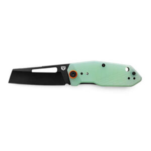 True Utility BERM Cleaver Flipper Knife - 2.5" 7Cr17MoV Stainless Steel with Natural Jade G10 Handle (TRU-FMK-1035)