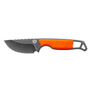 True Utility NEKKID SKINNER Fixed Blade Hunting Knife - 2.92" 3Cr13MoV Steel with TraxGrip Orange Handle (TRU-FXK-0002)