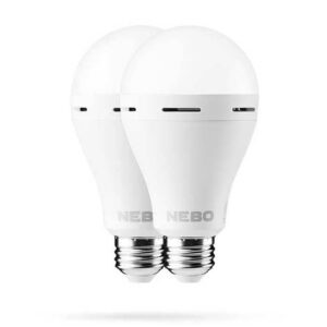 NEBO BLACKOUT BACKUP 850 Lumen Rechargeable Emergency LED Bulb 2-Pack (NEB-ARE-0012)