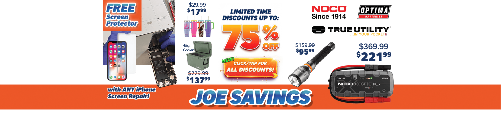 Discount Savings at Battery Joe - Save up to 75% In-Store and Online in 2026