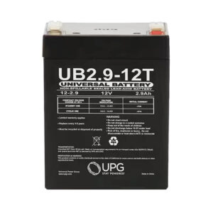 UPG 12V 2.9Ah F1 Terminal AGM Sealed Lead Acid Rechargeable Battery (UB1229-F1)