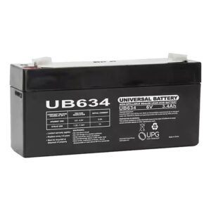 UPG 6V 3.4Ah F1 Terminal AGM Sealed Lead Acid Rechargeable Battery (UB634-F1)