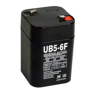 UPG 6V 5Ah F1 Terminal AGM Sealed Lead Acid Rechargeable Battery (UB650-F1)